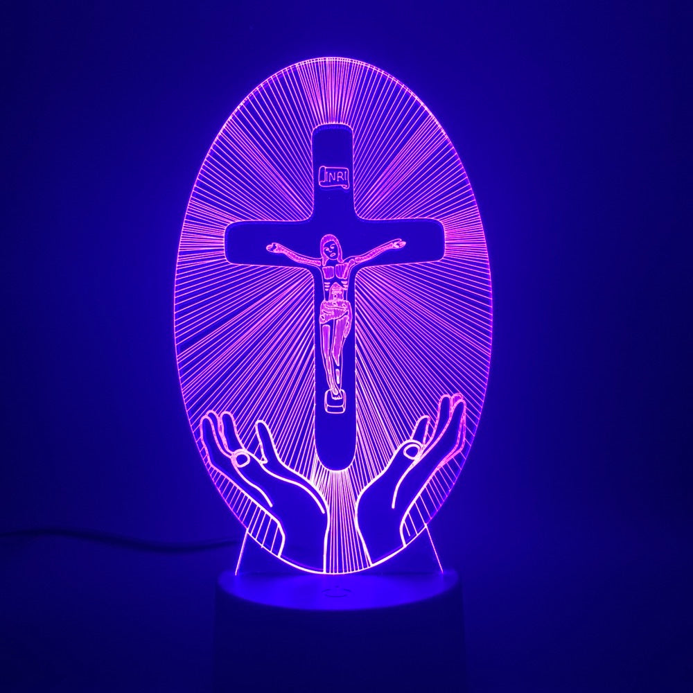 Cross Acrylic 3D Night Light