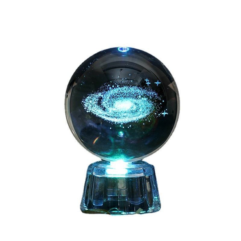 Transparent Luminous Crystal Ball Tabletop Ornament